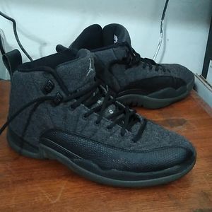 Nike Air Jordan 12 XII Retro Wool Black Grey 852627-003 Mens Size 8 Rare